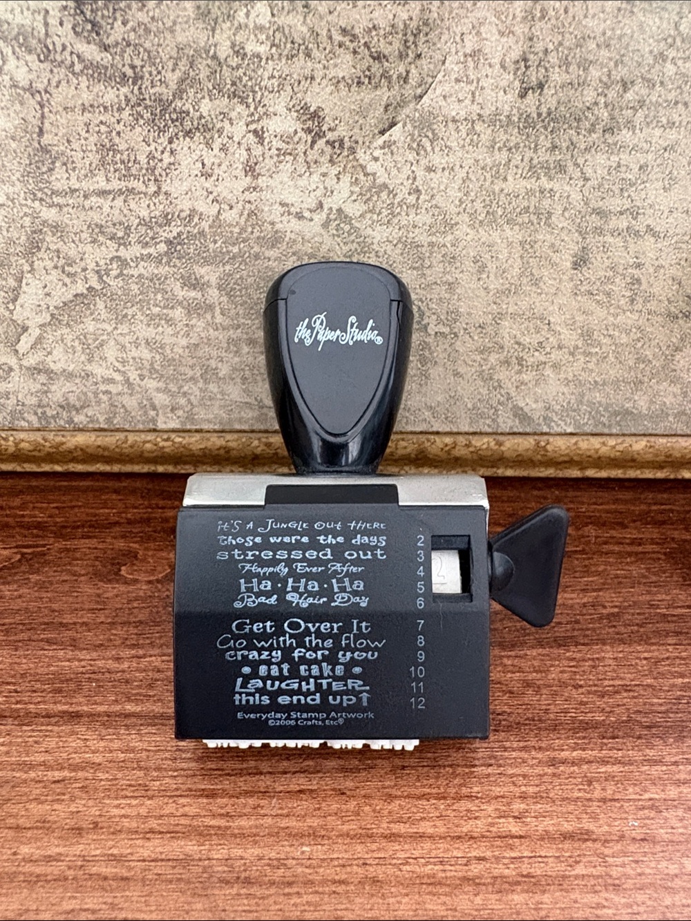 THE PAPER STUDIO Multi Phrase Rotary Stamp